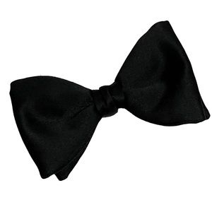 Vintage Ormond Rust Resistant Black Clip On Bow Tie